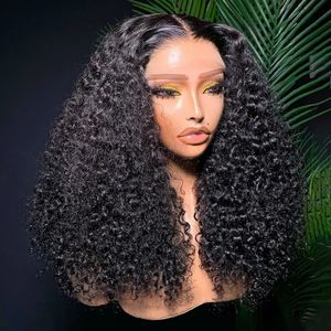 baby hair Short Curly Human Hair Bob Wig Deep Wave 13x4 Lace Front Human Hair Wigs for Women PrePlucked Brazilian 220 Density