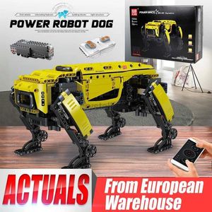 Bloklar Kalıp Kral 15066 Teknik Robot Oyuncakları RC Motorlu Boston Dynamics Büyük Köpek Modeli Alphadog Yapı Blokları Tuğlalar Çocuk Hediyeleri 240120
