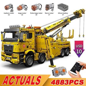 Bloklar Kalıp Kral 17028 Teknik Motorlu Yangın Kurtarma Kamyonu Modeli Yapı Blokları Kitleri Uygulama RC Araba Tuğla Toys Çocuk Noel Hediyeleri 240120