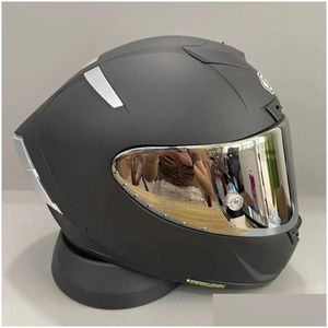 Мотоциклетные шлемы Shoei X-Spirit Iii X14 Mablack Helmet Custom Race Paint Fl Face Drop Delivery Автомобили Аксессуары для мотоциклов Otr28