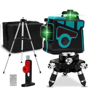 Laser Level 12 Lines 3D Level Self-Leveling 360 Horizontal And Vertical Cross Super Powerful Green Laser Level