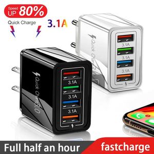 Cell Phone Chargers For 14 USB Charger Quick Charge 3.0 For Samsung mi Tablets Mobile Phone Charger Adapter EU/US Plug Fast Charging