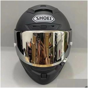 Мотоциклетные шлемы Shoei X-Spirit Iii X14 Mablack Helmet Custom Race Paint Fl Face Drop Delivery Автомобили Аксессуары для мотоциклов Otbad