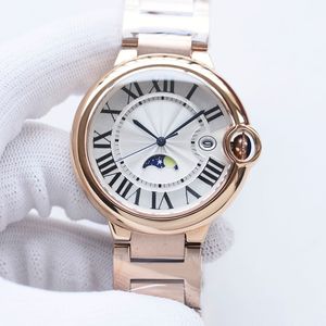 мужские часы, высококачественные дизайнерские часы, 42 мм, логотип, кварцевые роскошные часы, кожаный ремешок, стальной ремешок, женские дизайнерские часы с коробкой и сапфировым стеклом