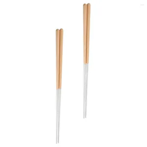 Удлиненные металлические кухонные палочки для хранения на кухне: палочки для жарки 40 см, 2 пары кастрюль в китайском стиле для