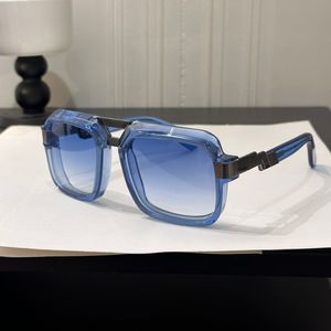 Классические ретро мужские солнцезащитные очки модный дизайн женские очки люксовый бренд дизайнер глаз стеклянная зеркальная оправа высокого качества Простой деловой стиль CAZA 669 Размер 62-15-140