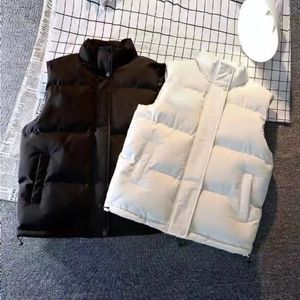 Erkek Gilet Isıtıcı Kabarık Yelek Ceketler Tasarımcı Sonbahar Kış Lüks Beyaz Etiket Aşağı Kadın Yelek Malzeme Grafit Gri Siyah ve Beyaz Mavi Pop Çift Ceket