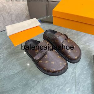 Lvity Louisevittonly Sapatos Lv8 Cacao Cosy Tamancos Plano Conforto Marrom Chinelo Mulheres Homens Patente Flor Lona Alça Ajustável Palmilha Anatômica Ultraleve Micro Outso