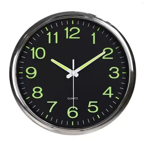 Настенные часы Кварцевые часы Ночник Нетикающий современный ПК на батарейках Подходит для офиса Кухня Гостиная