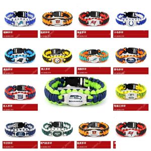 Koleksiyon Futbol SSouvenir Takımı Logonflwristband Noel Hediyesi Yunuswristband 49erschiefswristband Drop Teslimat Sporları Açık DHKM5