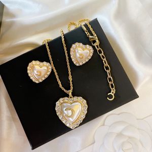 Модные золотые серьги-цепочки, ожерелье, дизайнерское ожерелье для любовников, очаровательные серьги с буквами для женщин, комплекты ювелирных изделий