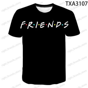 Homens camisetas Novos Amigos TV Show 3D Camiseta Homens Mulheres Crianças Casual Streetwear Menino Menina Crianças Impresso T-shirt Moda Verão Cool Tops Tee T240122