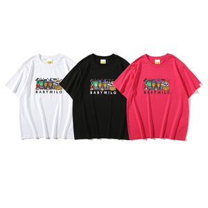 Роскошная повседневная мужская футболка New Wear, дизайнерская с коротким рукавом, 100% хлопок, высокое качество, оптовая продажа, черно-красная и белая футболка размера M-3XL