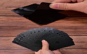 Yeni su geçirmez siyah oyun kartları koleksiyonu siyah elmas poker kartları yaratıcı hediye standart oyun kartları sc1371908141