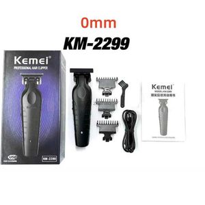 Hair Clippers Kemei 2299 Barber Cordless Hair Trimmer 0mm Zero Gapped Carving Clipper Detailer Professional Electric Finish Cutting Machine