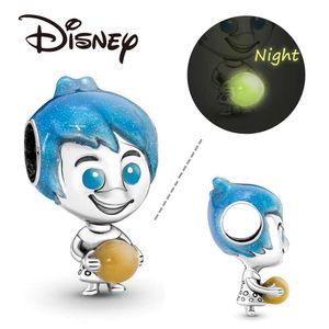 Sterling Sier Pixar Joy светящийся в темноте шар памяти держатель-подвеска подходит оригинальный бренд DIY женские ювелирные изделия подарок