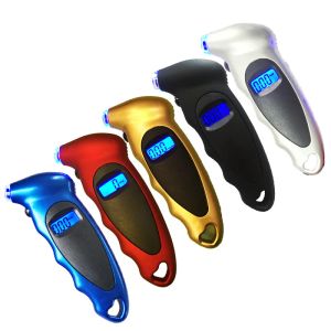 wholesale Digital Tire Pressure Gauge LCD Backlight Auto Car Motorcycle Air Tire Gauges monitor Barometer Tyre Tester Meter ZZ