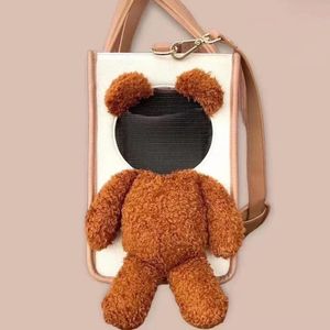 Carrier Brown Cute Puppy Go Out Portable Shoulder Handbag Dog Bag Pet Cat Chihuahua Yorkshire Dog Supplies for Small Dogs Dog Carrier