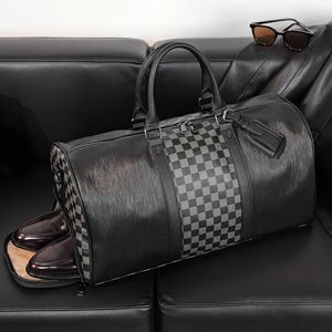 Mens shoulder bag wet and dry separation men fitness bag outdoor sports leisure leather travel backpack British style color matching leather handbag 3708#