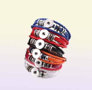 Charm Jewelrycharm Bracelets Snap Button Bracelet Bangle Leather Retro Handmade Braided Fit 18Mm Buttons Jewelry1 Drop Delivery 206017936