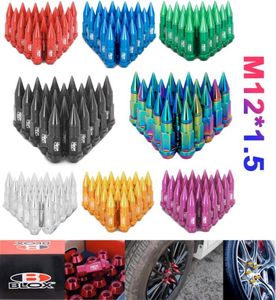 20 PCSSET Blox Racing Jdm Alumínio Estendido Tuner Lug Nuts Com Spike Para Rodas Jantes M12X155061695