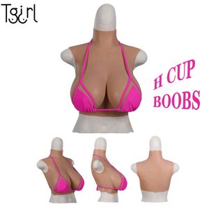 Costume Accessories Fake Boobs Big Tis for Crossdresser Silicone Breasts Enhancer Dragqueen Tranvestismo Sissy False Chest H Cup Transgender