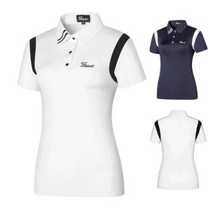 Women's Golf T-shirt Summer Fashion Sports Golf Apparel Short Sleeve Shirt Quick Dry Breathable Slim Polo Shirts for Ladies