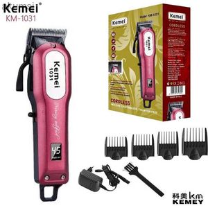 Máquina de cortar cabelo kemei KM-1031 elétrica máquina de cortar cabelo com lcd sem fio barato bebê cabelo máquina de cortar cabelo profissional yq240122