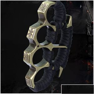 Brass Knuckles Thickened Metal Knuckle Duster Finger Tools Outdoor Cam Self-Defense Mini Pocket Portable Edc Tool Drop Delivery Spor Dhz57