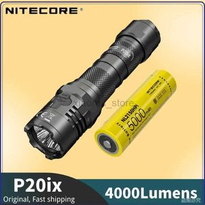 Flashlights NITECORE P20iX USB-C Rechargeable Flashlights Super Bright Military Tactical Flashlight 4000 lumens 5000mAh NL2150HPi Battery 240122