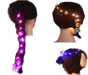 24x DIY Saç Aksesuarları Kadın Kızlar Led Işıklar Dize Göz kırpma Araçları Braider Karnaval Gece Bar Club Party Hediye9424919