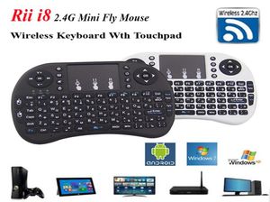 Fly Air Mouse Rii i8 английская клавиатура с дистанционным управлением, сенсорная панель, портативные клавиатуры для ТВ-бокса, ноутбука, планшета, встроенный литий-ионный аккумулятор 7569460