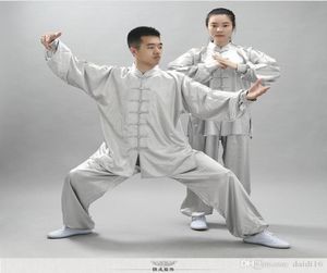 NUOVO Abbigliamento Wushu unisex Arti marziali Faux Kung Fu Suit Uomo Tai Chi Uniforme Taijiquan Costume Wing Chun Wushu Performance Clothin2627736