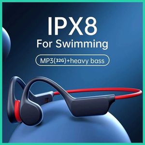 Cell Phone Earphones pro new Bone conduction headsets Bluetooth after IPX8 waterproof MP3 for shokz openswim ear hook headset mic swimming headphones J240123