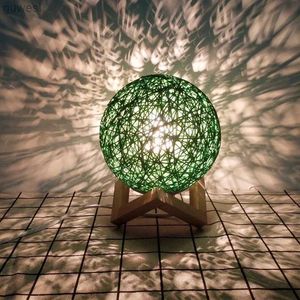 Lampade da scrivania Luce notturna a LED Cielo stellato Regalo creativo Lampade da tavolo USB nordiche Camera da letto Fornitura da comodino Lampade da scrivania Sepak Takraw all'ingrosso E27 YQ240123