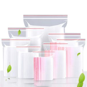 Knives 0.08mm Zip Lock Plastic Bags Transparent Packaging Poly Ziplock Bag Pouch Recyclable Sealing for Food Segetables Fruits Storage
