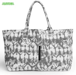 AL0YOGA-0051 Borsa da yoga portatile per fitness da uomo e da donna Borsa da viaggio a breve distanza di grande capacità in tela Shopper Tote