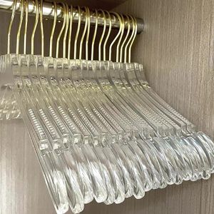 6 шт. прозрачные акриловые вешалки для одежды полдюжины прозрачных вешалок идеально подходят для витрины магазина, настраиваемая оптовая продажа 240118