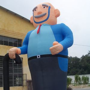 wholesale Customized size Netherland giant inflatable Abraham On crutches old man cartoon model for sale