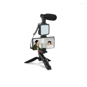 Mikrofonlar Kondenser Mikrofon Mikrofon Tripod LED Dolgu Işığı Profesyonel PO Video Kamera Röportajı Canlı Kayıt YouTube