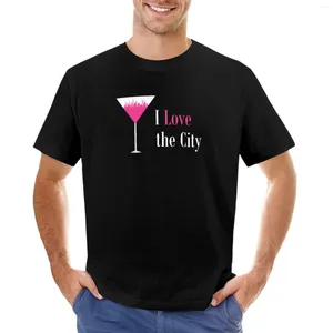 Мужские майки «Я люблю город» — розовые футболки, футболки с рисунком, милая мужская футболка с длинным рукавом