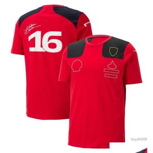 Erkek ve Kadınlar Yeni T-Shirts Formula 1 F1 Polo Giyim Üst Motosiklet Giyim En Çok Ürün Forma Kırmızı Takım Yarış Takım Kavan Kıyafetleri Kısa Kollu