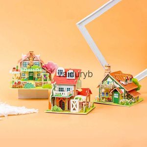 3D Bulmaca Bulmaca El Yapımı Diy Ev Modeli Ldren Erkek ve Kız Oyuncakları Kağıt Jigsaw Baby Christmas GiftVaiduryb