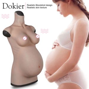 Costume Accessories Silicone Breast Forms Artificial Baby Tummy Belly Fake Pregnancy Pregnant Bump for Crossdressing Cosplay Film