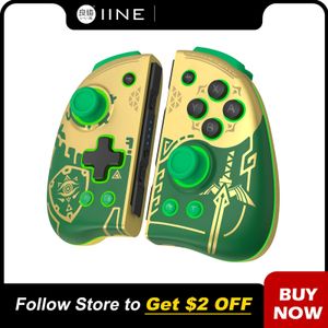 IINE Golden-Green Neptune Joypad ALPS Stick Mechanics button Compatible SwtichOLED 240119