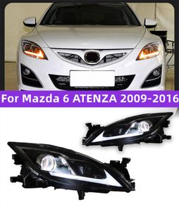 Mazda 6 Atenza için Araba Farını Yükseltme 2009-20 16 LED Sinyal Işıkları BI LED Projektör Kafa Lambası Otomatik Montaj