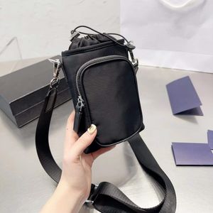 Mens Mini Phone Bags designer bags Nylon Crossbody Shoulder Bag Black Cross Body Triangle 3 Styles 5A 2024