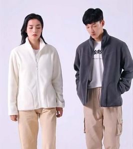 Sıcak satış kadın erkekler moda yüksek kaliteli polar ceketler çift yüzlü mercan polar hoodies ceket kış açık spor ceket