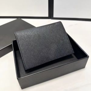2024 woman mens wallet card holder designer wallet purse mini short purses holders luxury wallets Triangle Real Leather Gift Box TOP