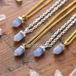 Colares nm43740 delicada azul renda ágata rosa quartzo ametista ponto colar natural genuíno cristal mineral pedra jóias